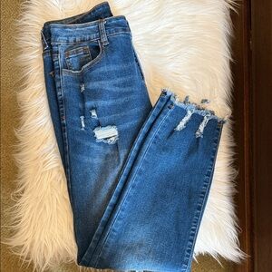 Distressed Blue Women's Jeans